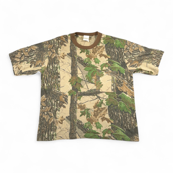 Vintage Realtree Shirt Adult EXTRA LARGE Brown Camo Hunting USA Made Outdoor 90s - Picture 1 of 9